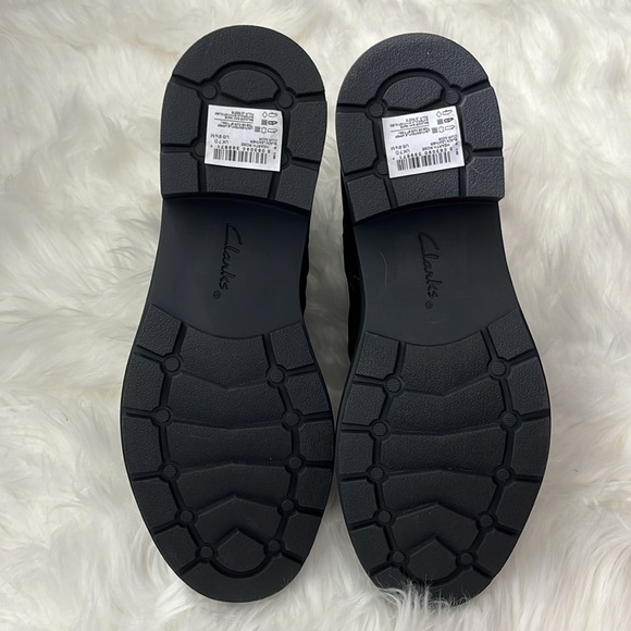 🆕 Clarks Collection Hearth Rose Black Leather Zipper Boots Size 9.5 - Picture 5 of 13